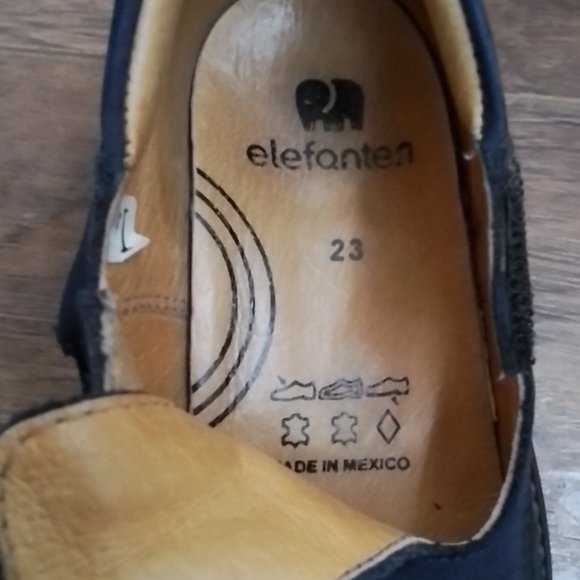 ELEFANTEN Mary Jane Blue Suede Leather Red Heart Girls Velcro Shoes, Size 7 - Picture 5 of 5